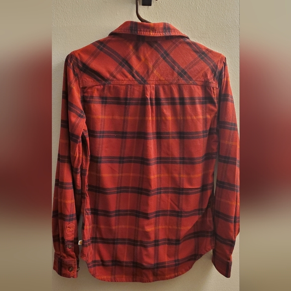 Carhartt Flannel Shirt Red Plaid Size Small 4/6 - Picture 2 of 4